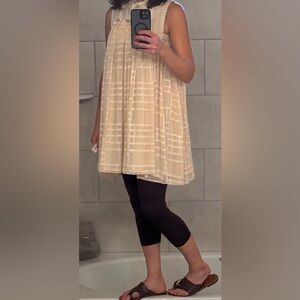 Freeway Lace And Tulle Baby Doll empire waist Dress Cream S Small unique